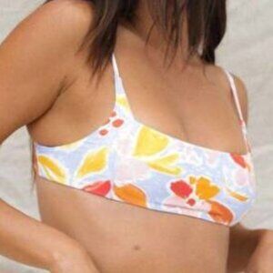 Stone Fox Swim Samay Bralette Bikini Top Petal Party XS